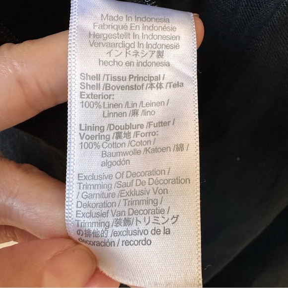 NWOT Madewell Sleeveless Wide-leg Jumpsuit in 100% Linen Front button Black Sz 2 - Picture 7 of 16